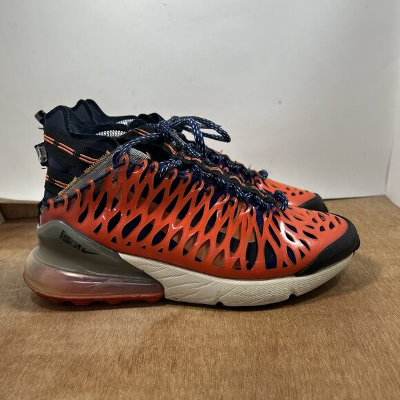Nike Air Max 270 ISPA Men Size 7.5 Blue Void/Terra Orange BQ1918 400 - Picture 1 of 9